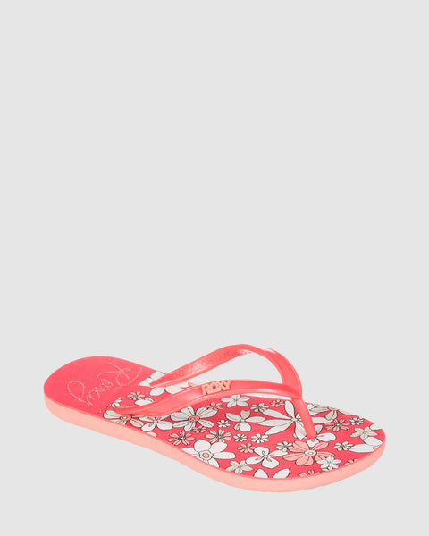 Roxy pink flip flops online