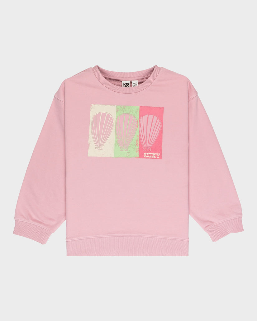 Girls 4-16 Morning Hike Terry Crew Neck