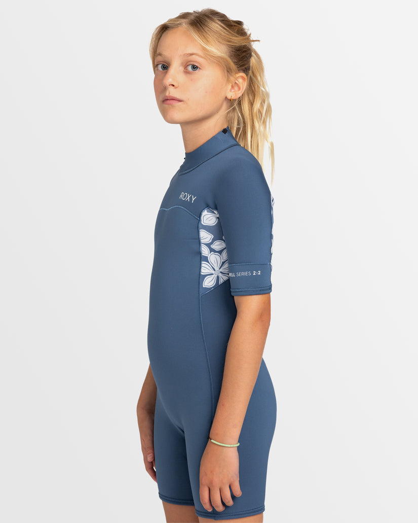 Girls 8-16 2mm Swell Series Short Sleeve Back Zip Springsuit