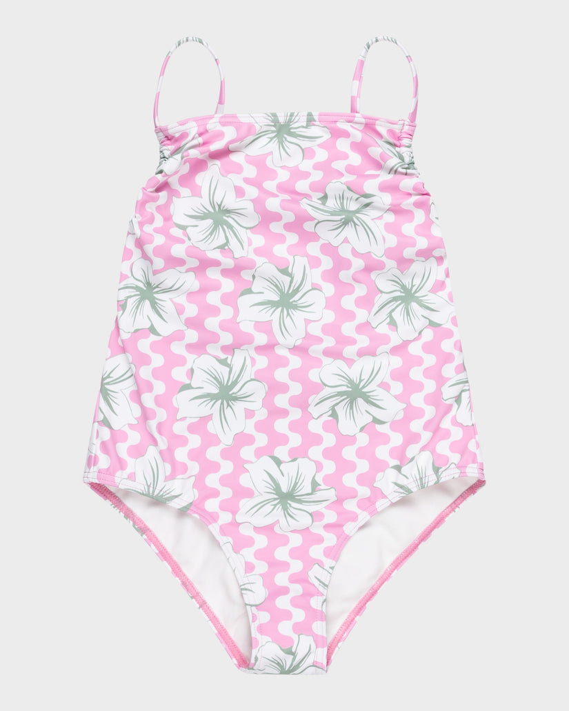 Girls 8-16 Party Waves One Piece Swimsuit