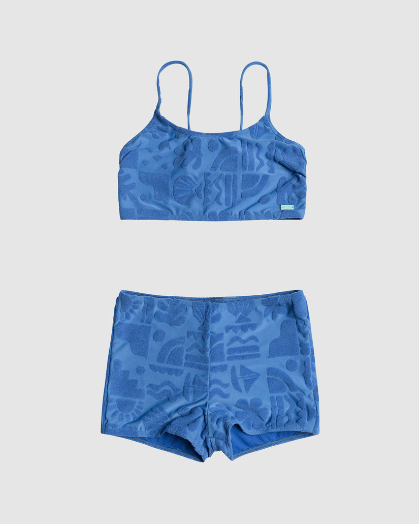 Girls 8-16 Beach Check Crop Top Set