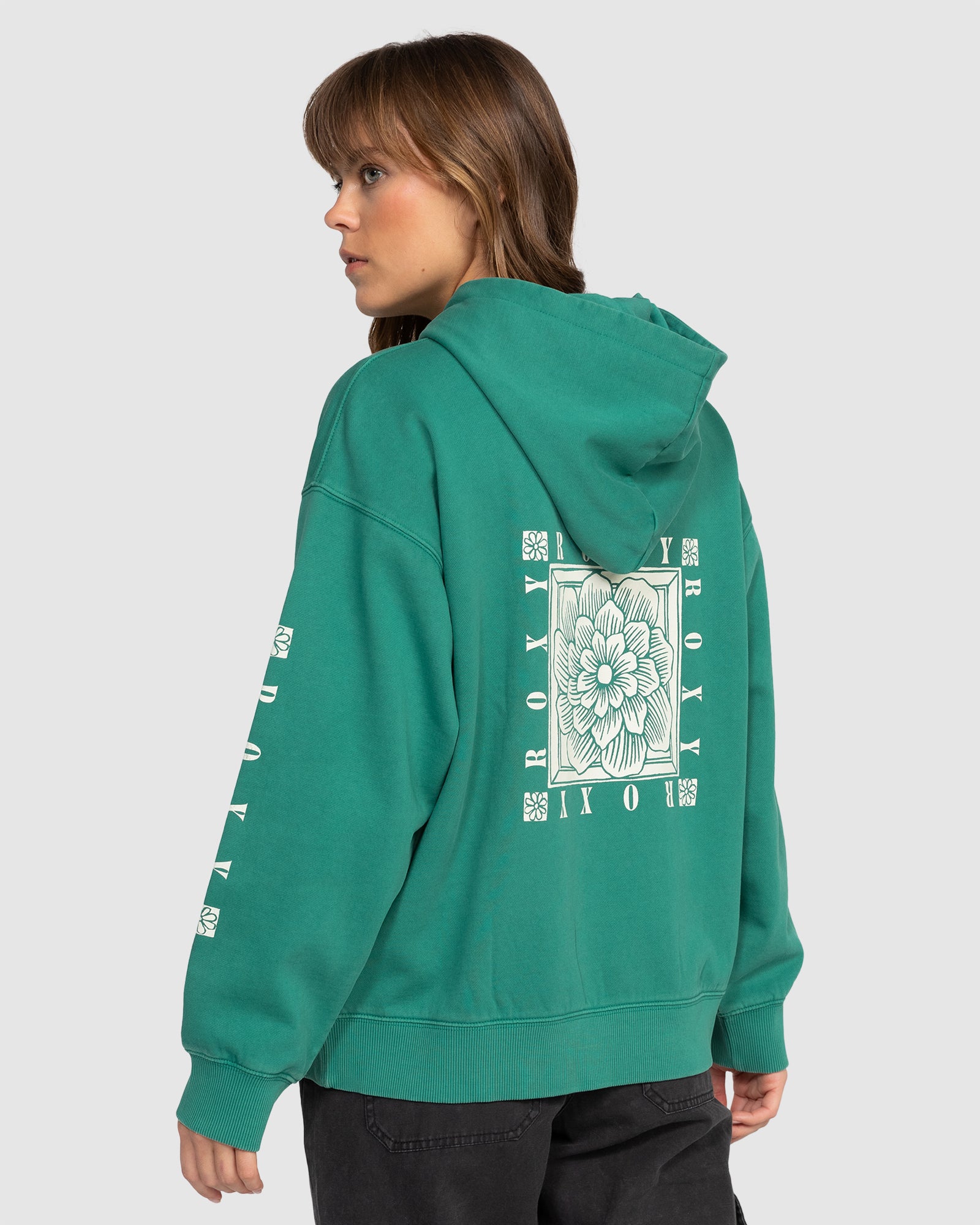 Roxy Women’s Green Paradise Island Daydream Hoodie Sz outlet M