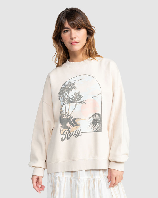 Womens Lineup Oversized Pullover Sweatshirt