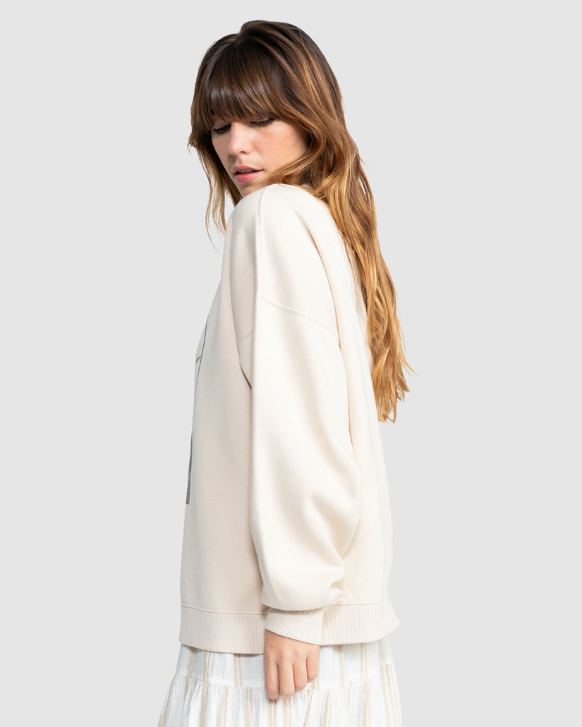 Womens Lineup Oversized Pullover Sweatshirt