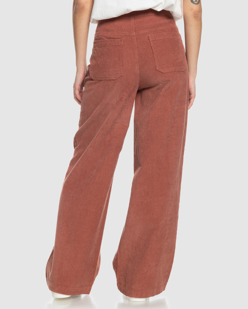 Womens Winter Around Wide Leg Corduroy Trousers