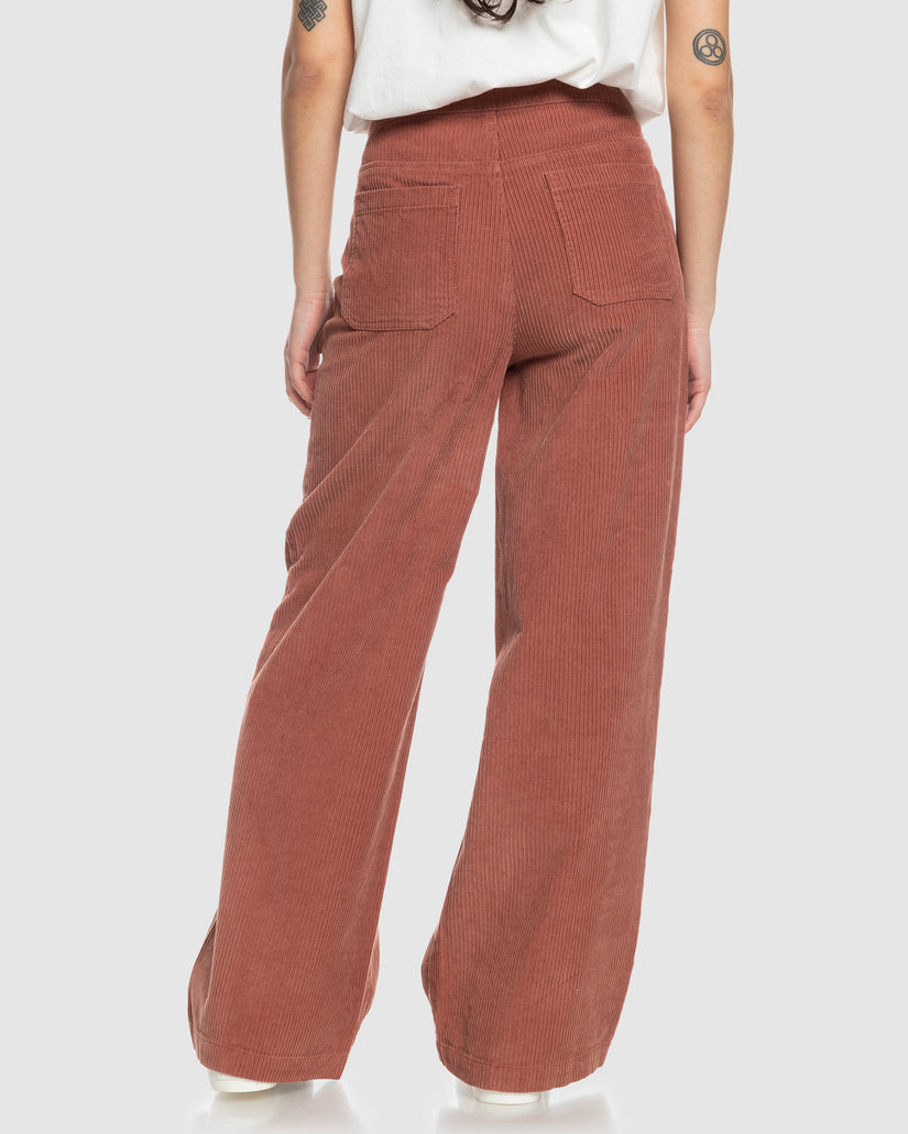 Womens Winter Around Wide Leg Corduroy Trousers