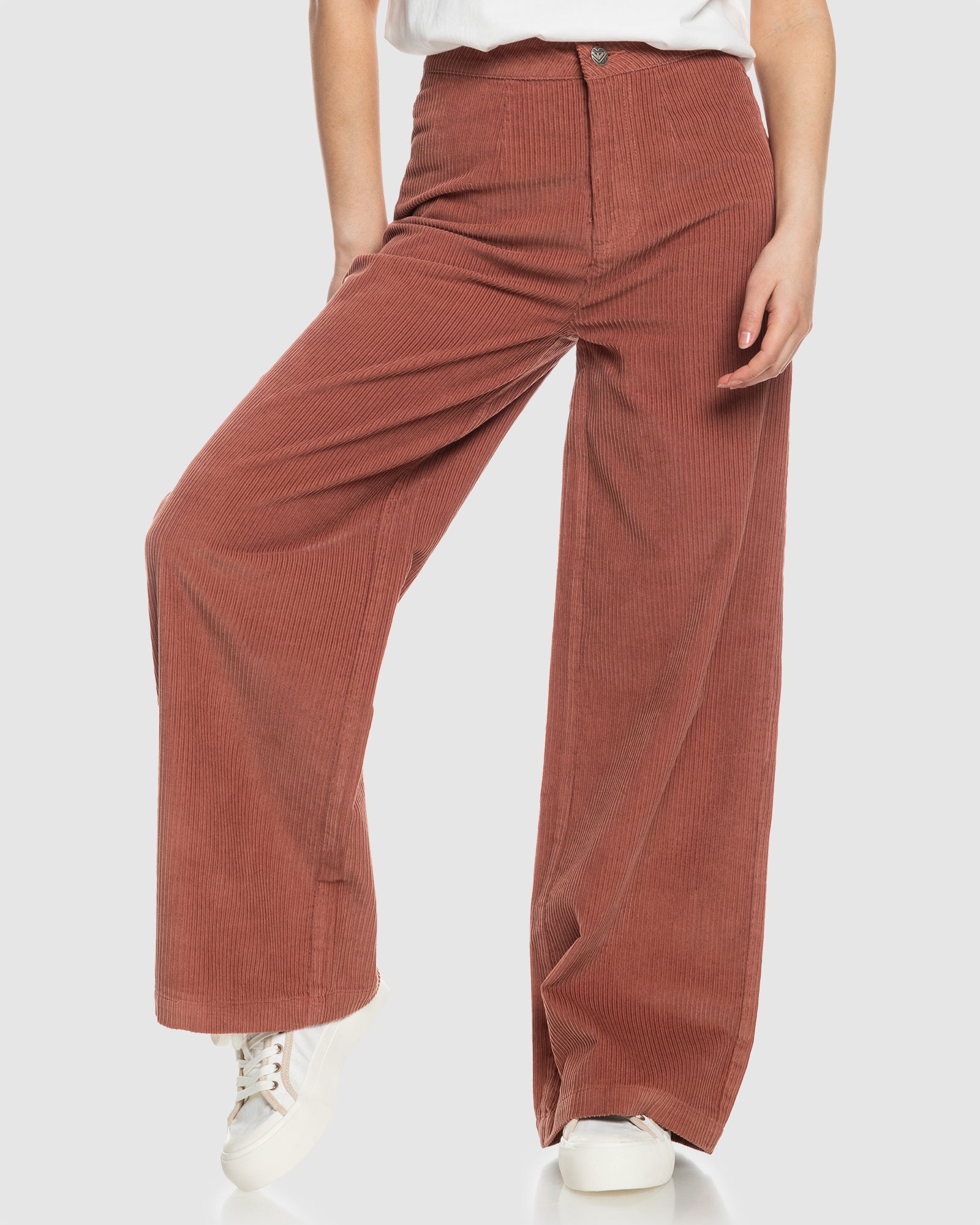 ROXY Womens Winter Around Wide Leg Corduroy Trousers