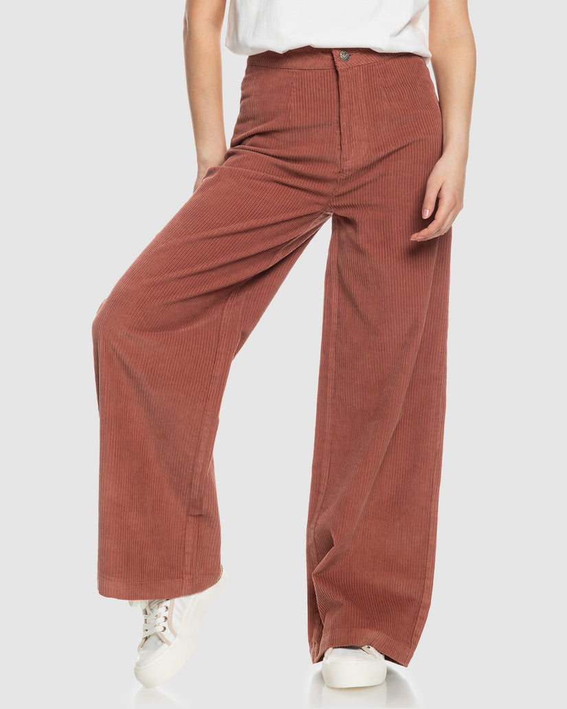 Womens Winter Around Wide Leg Corduroy Trousers