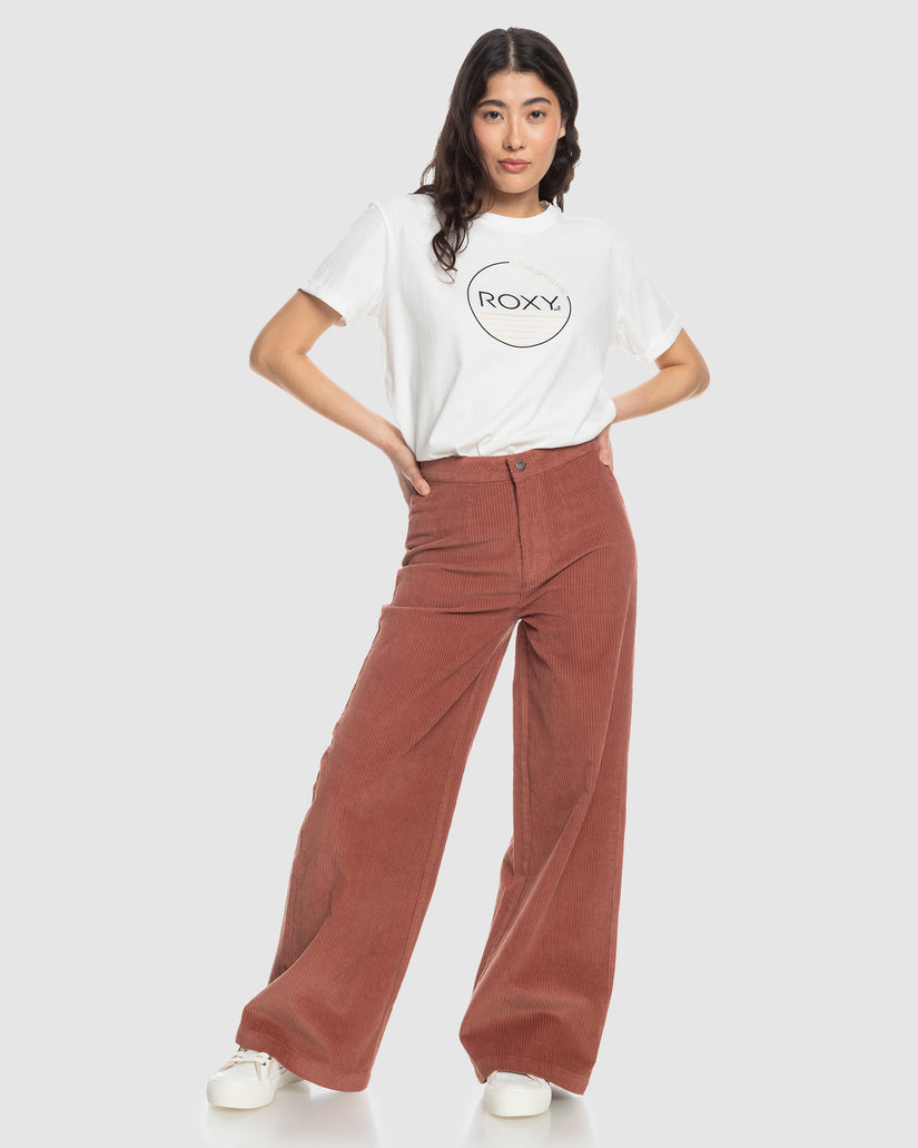 Womens Winter Around Wide Leg Corduroy Trousers