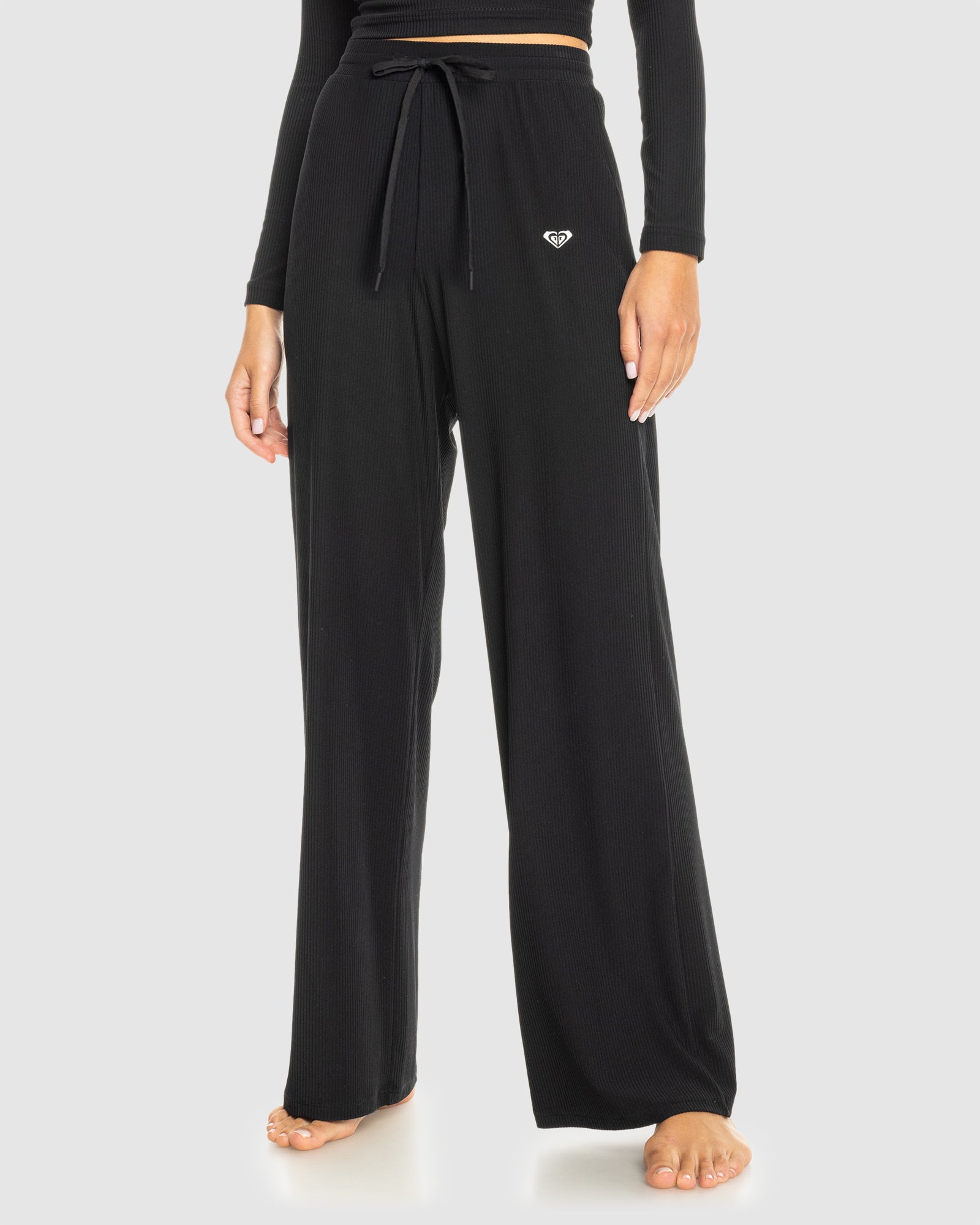 ROXY Womens Rise & Vibe Rib Wide Leg Pants