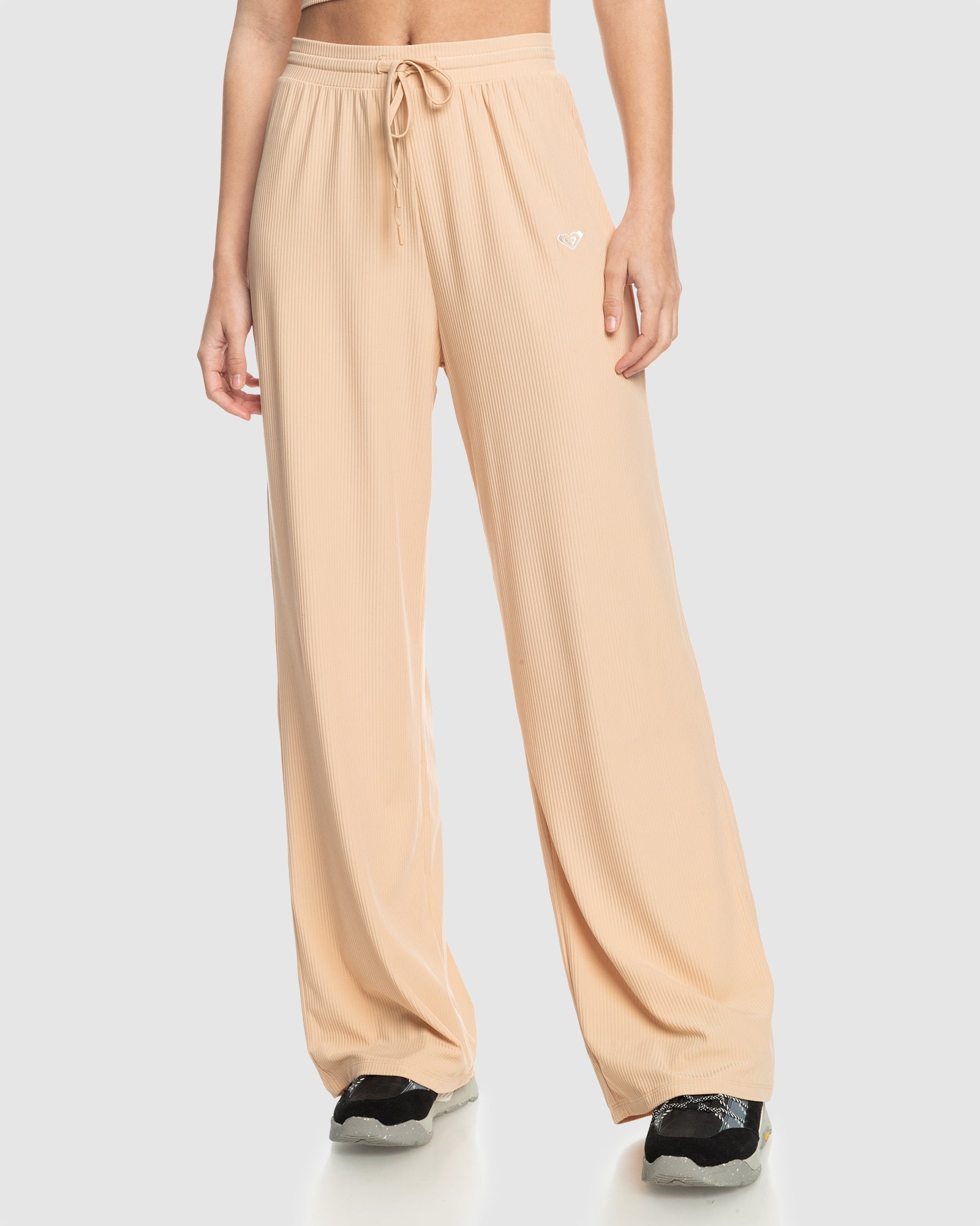 ROXY Womens Rise & Vibe Rib Wide Leg Pants