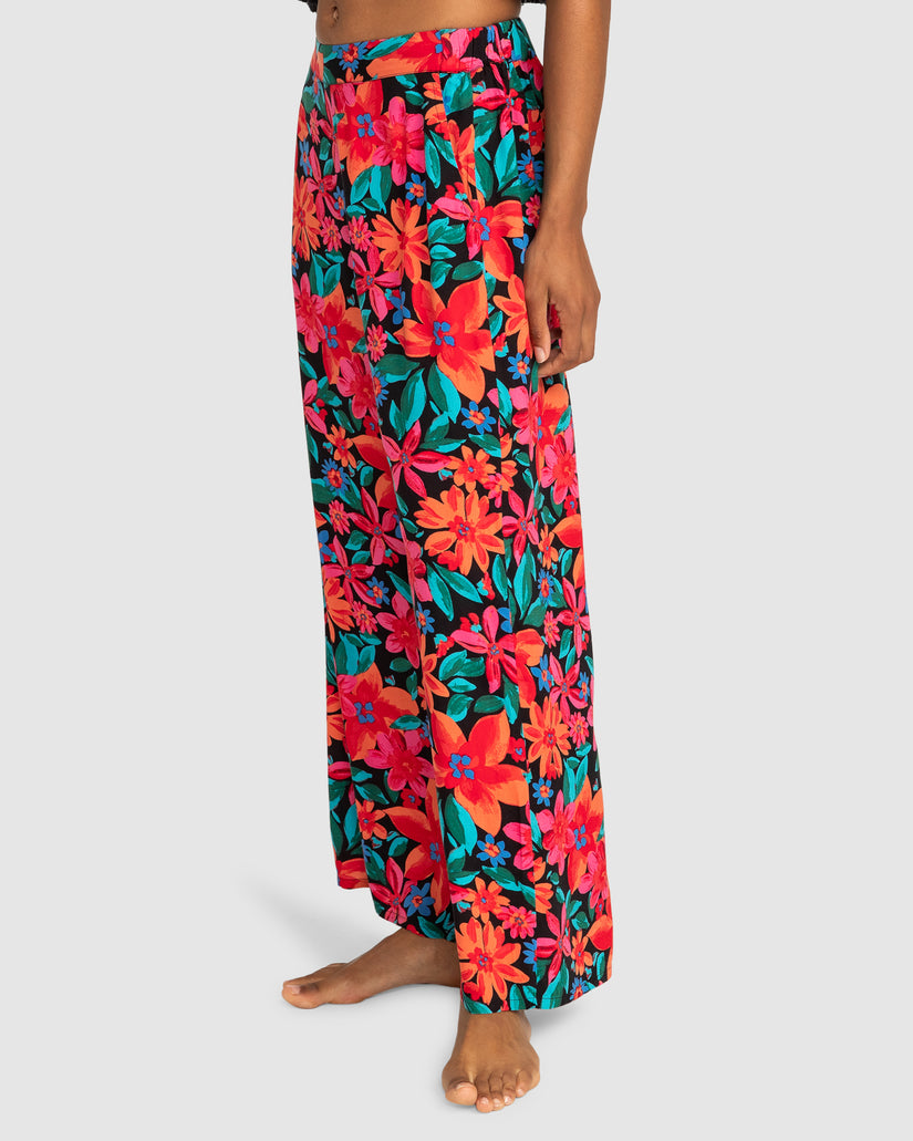 Womens Midnight Avenue Wide Leg Printed Trousers