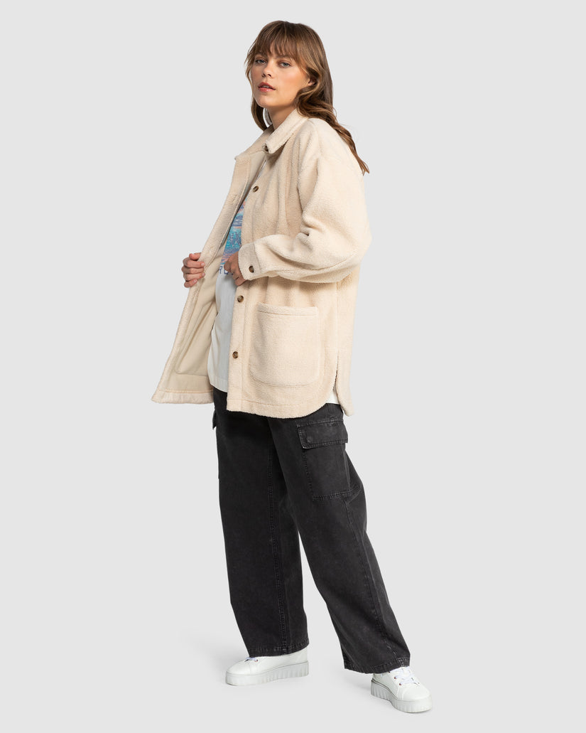 Womens Over And Over Polar Fleece Shacket