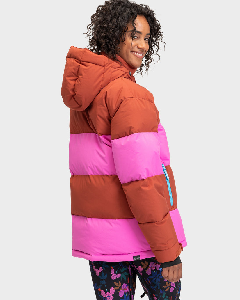 Womens Roxy X Rowley Block Puffer Snow Jacket