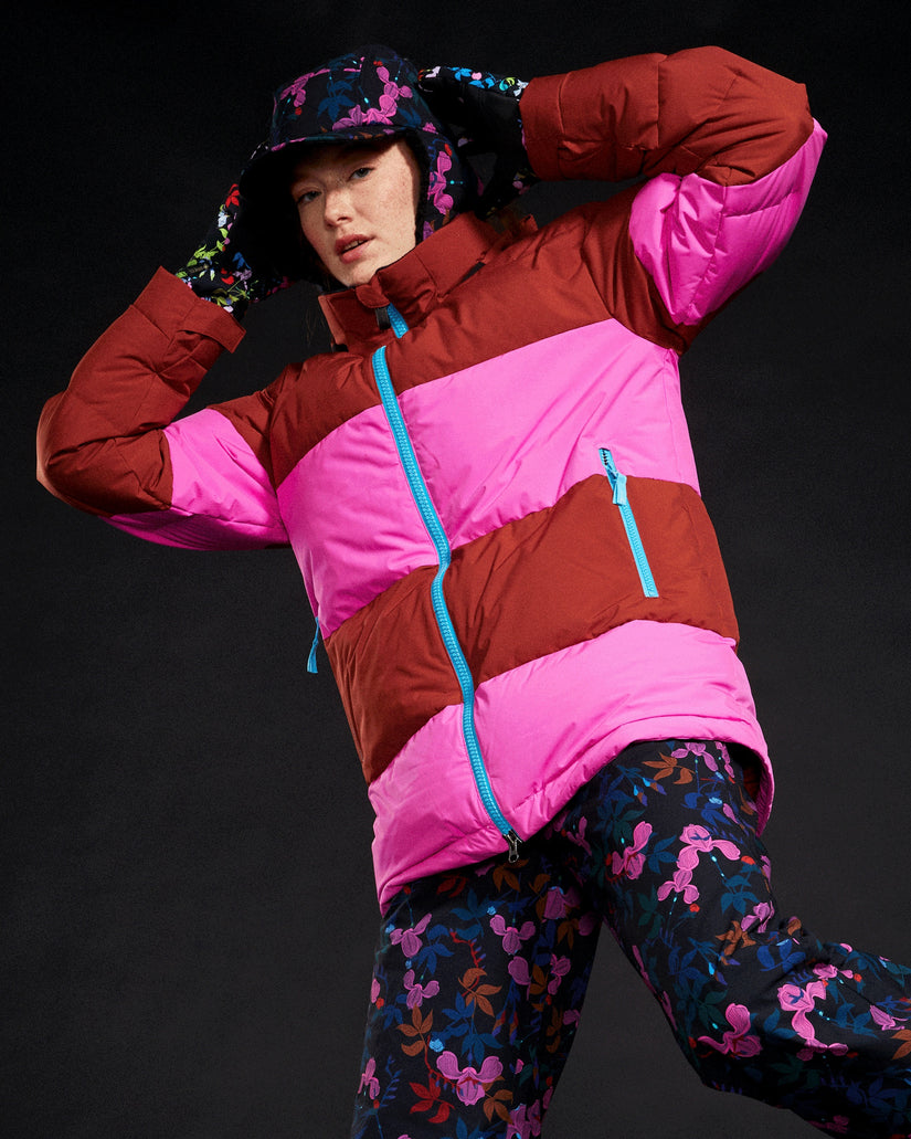 Womens Roxy X Rowley Block Puffer Snow Jacket