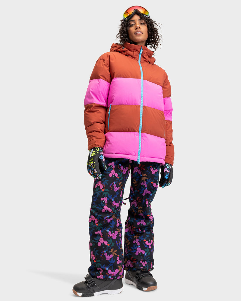 Womens Roxy X Rowley Block Puffer Snow Jacket