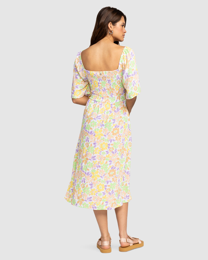 Womens Tropical Sunshine Midi Dress