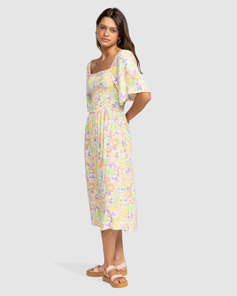 Womens Tropical Sunshine Midi Dress