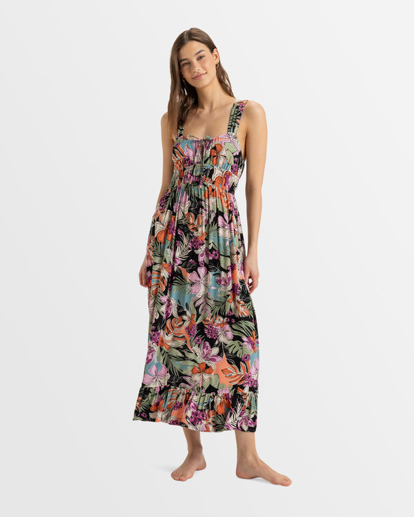 Womens Paradise Winds Tropical Midi Dress