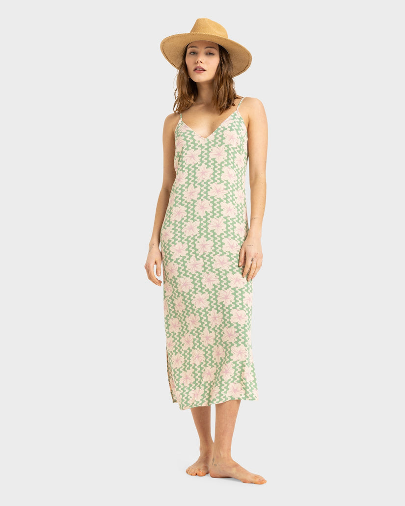 Womens Stay Sunny Slip Midi Dress