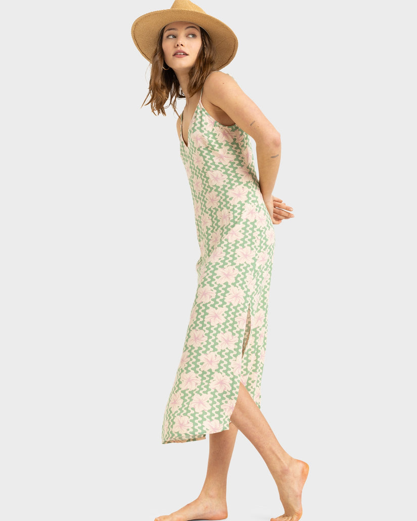 Womens Stay Sunny Slip Midi Dress