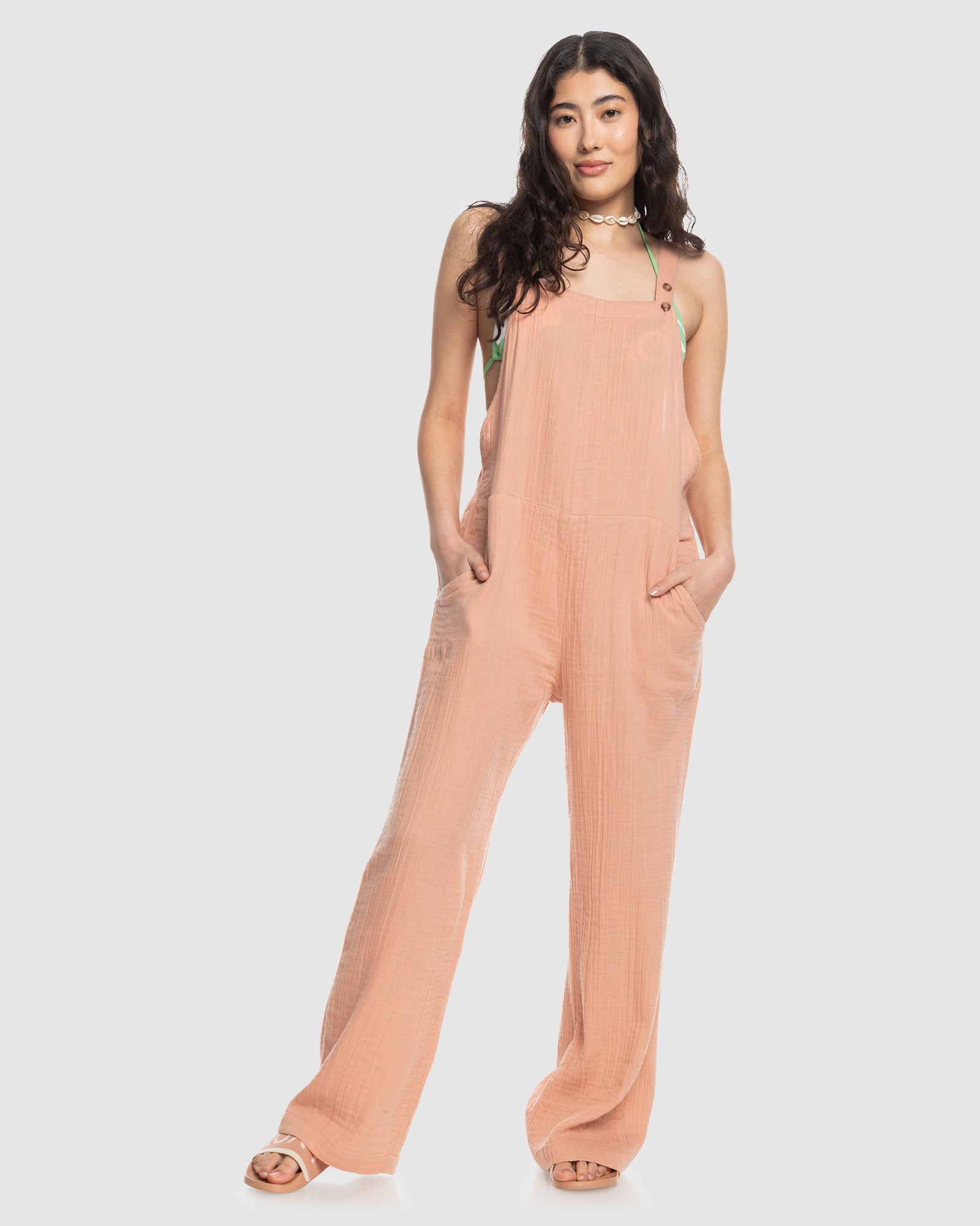 ROXY Womens Beachside Dreaming Strappy Jumpsuit