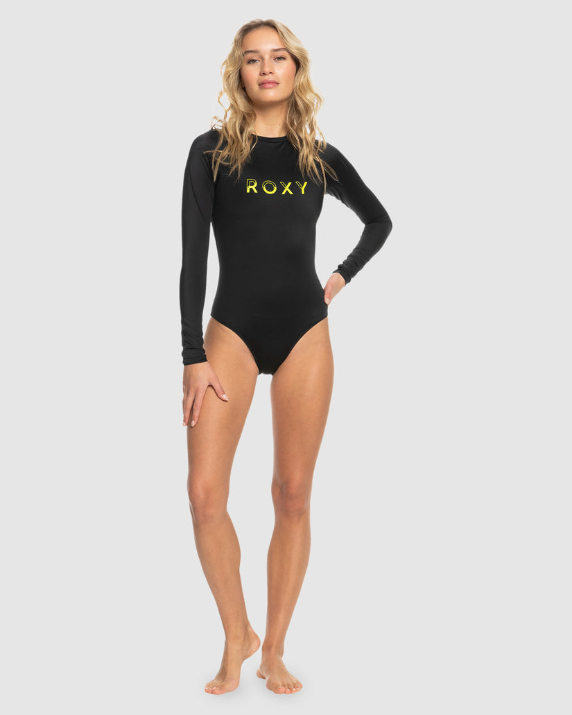 Womens Roxy Active Long Sleeve One Piece Swimsuit