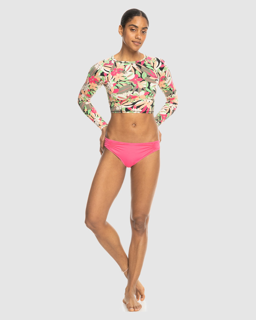 Womens Printed Long Sleeve One Piece Swimsuit