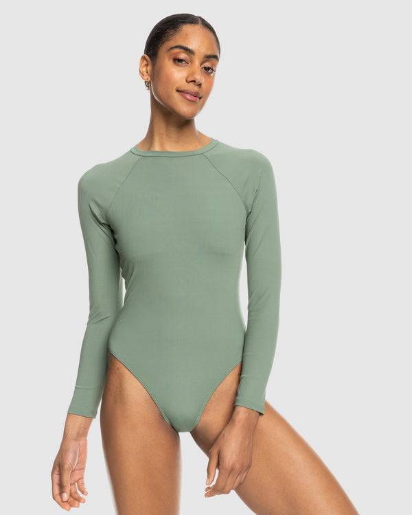 Womens Roxy Pro The Overhead Long Sleeve One Piece Swimsuit