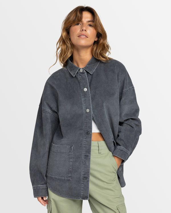 Womens Kick Back Corduroy Shacket