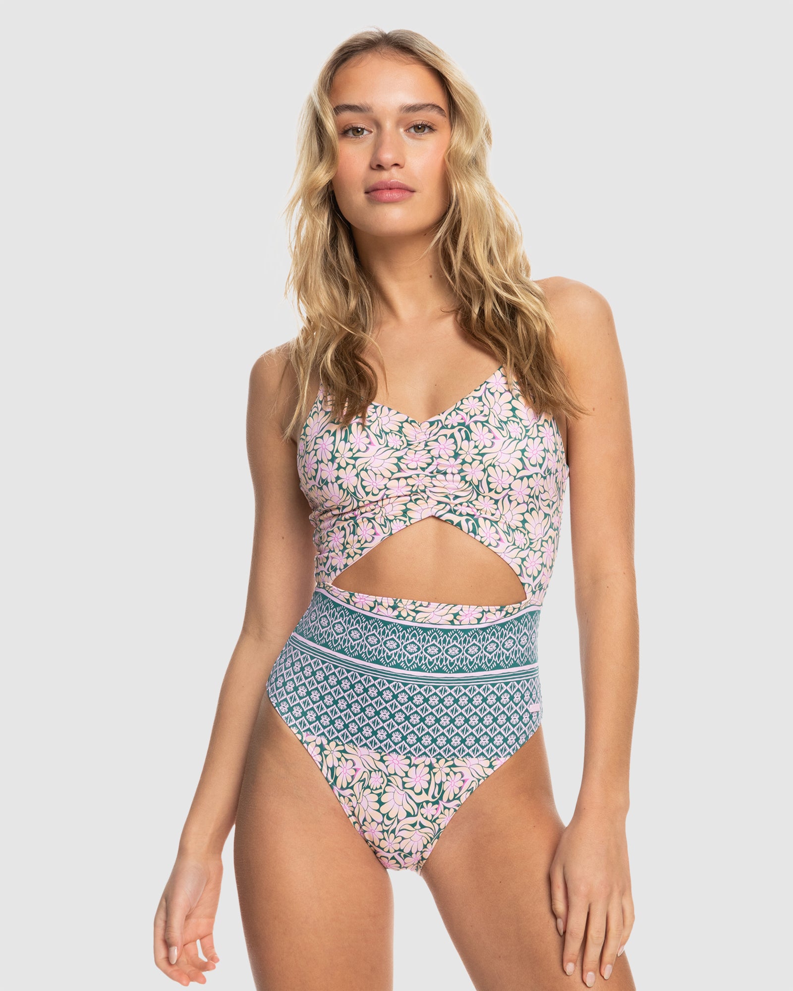 ROXY Womens Free Spirit One Piece Swim