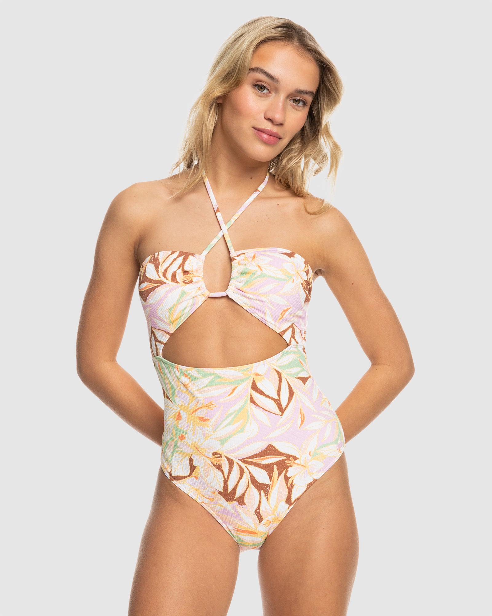 ROXY Womens Meadow Flowers Fashion One Piece Swimsuit