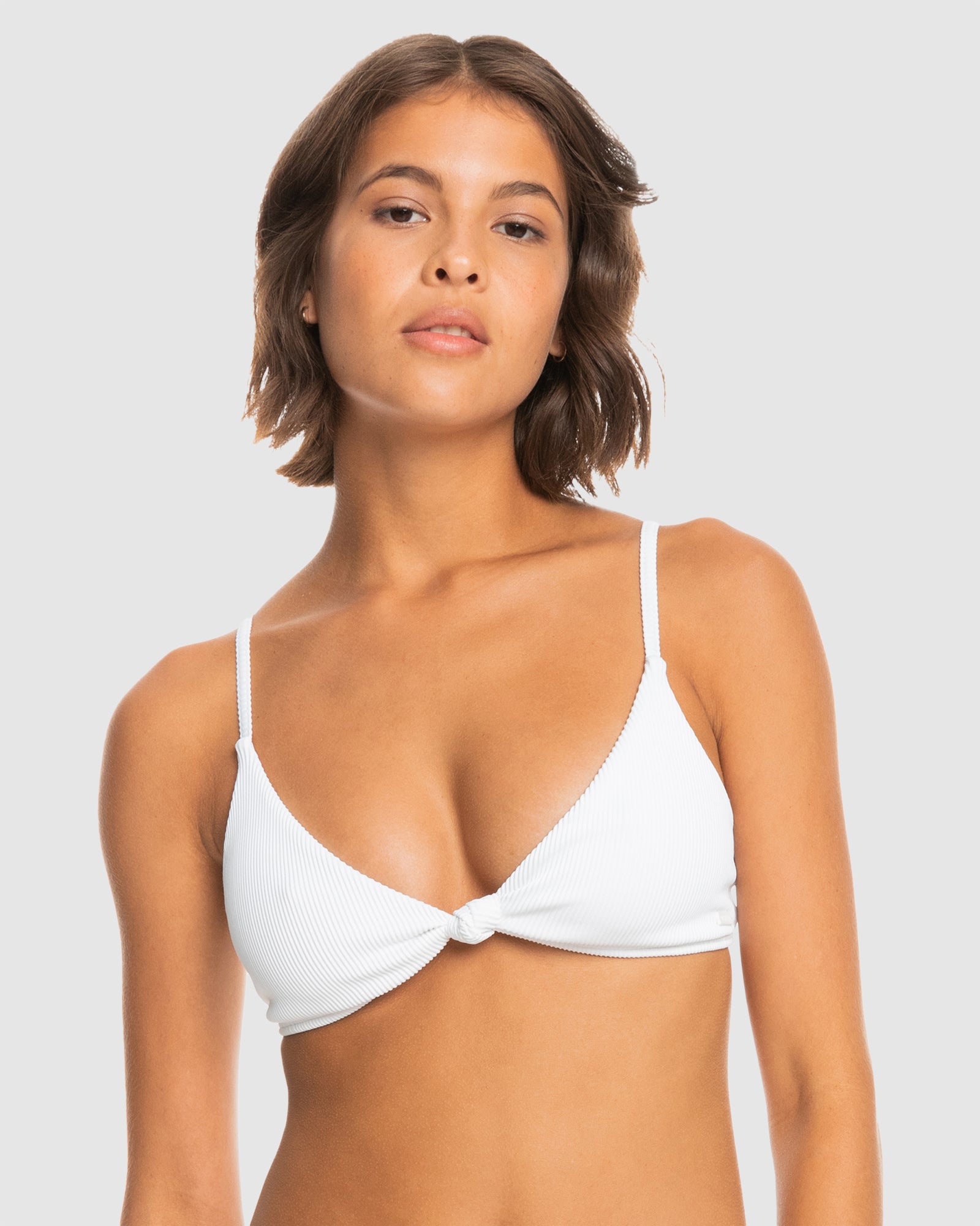 ROXY Womens Rib Love The Surf Knot Bikini Top