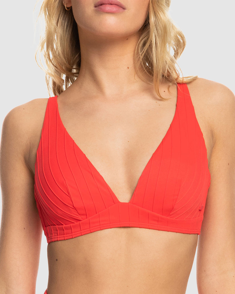 Womens Rib Roxy Love The Roller Bikini Top