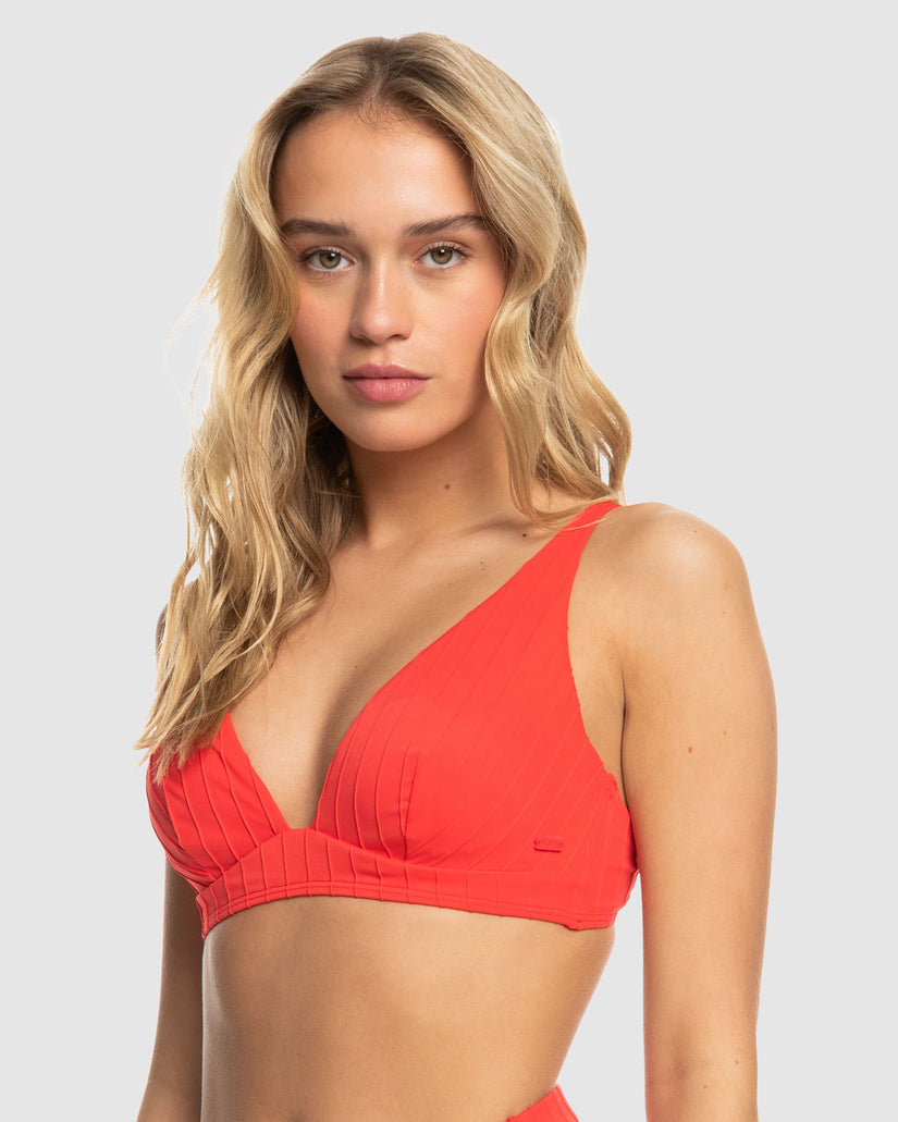 Womens Rib Roxy Love The Roller Bikini Top