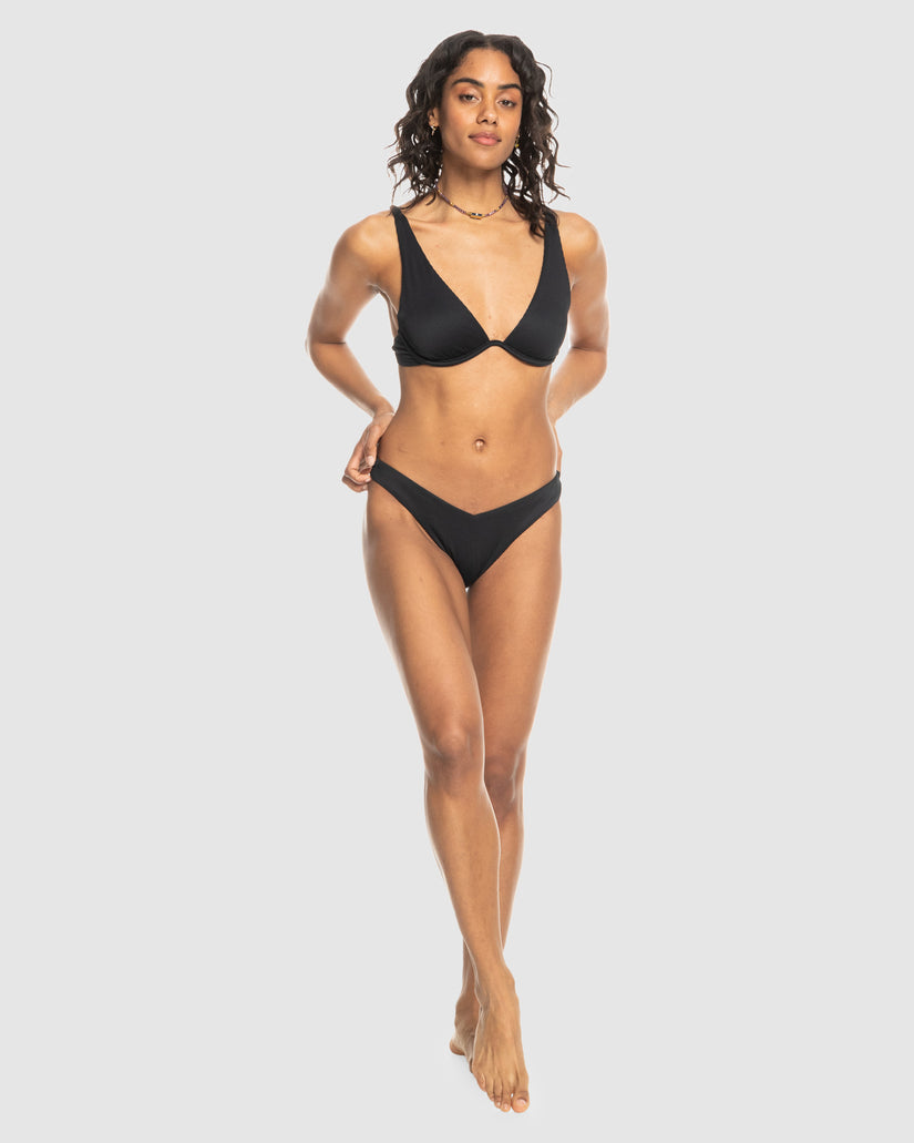 Womens Rib Roxy Love Offshore V Bikini Top