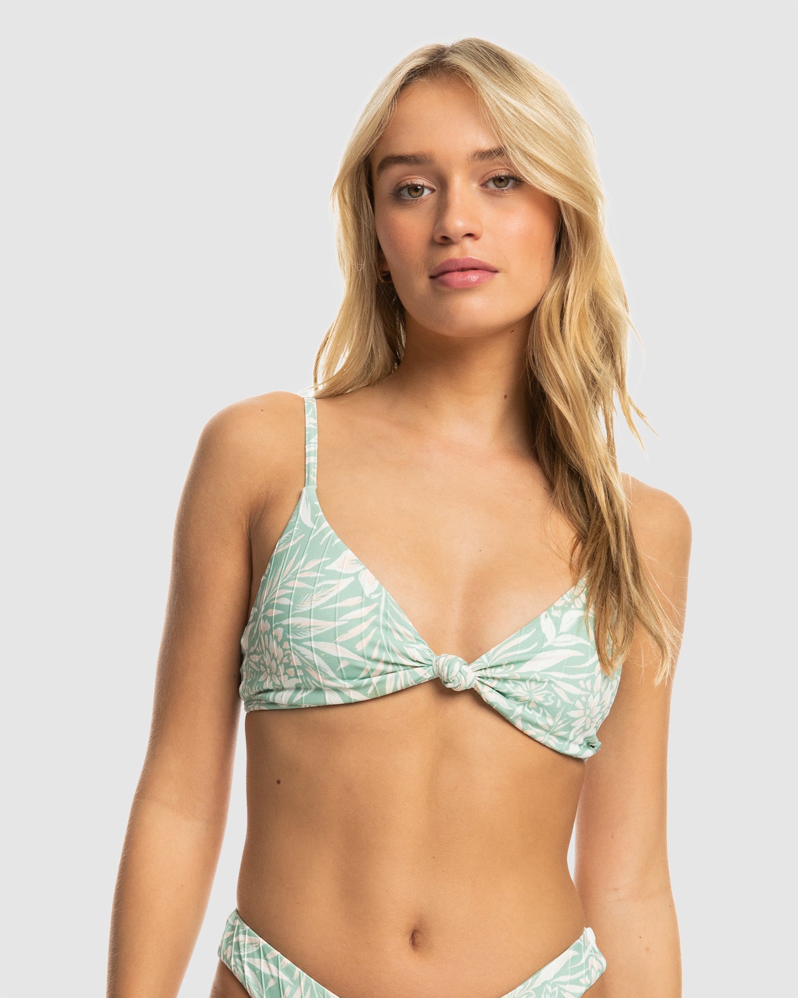 ROXY Womens Pt Rib Love The Surf Knot Bikini Top