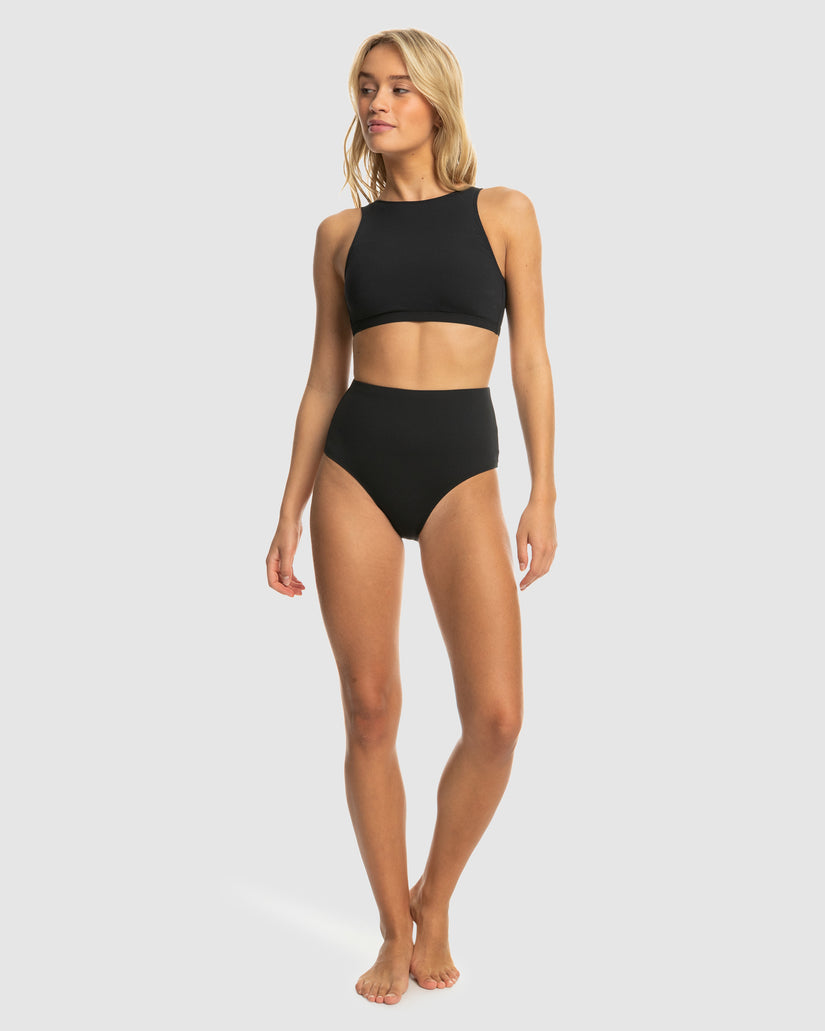 Womens Roxy Pro The Pop Up Crop Top