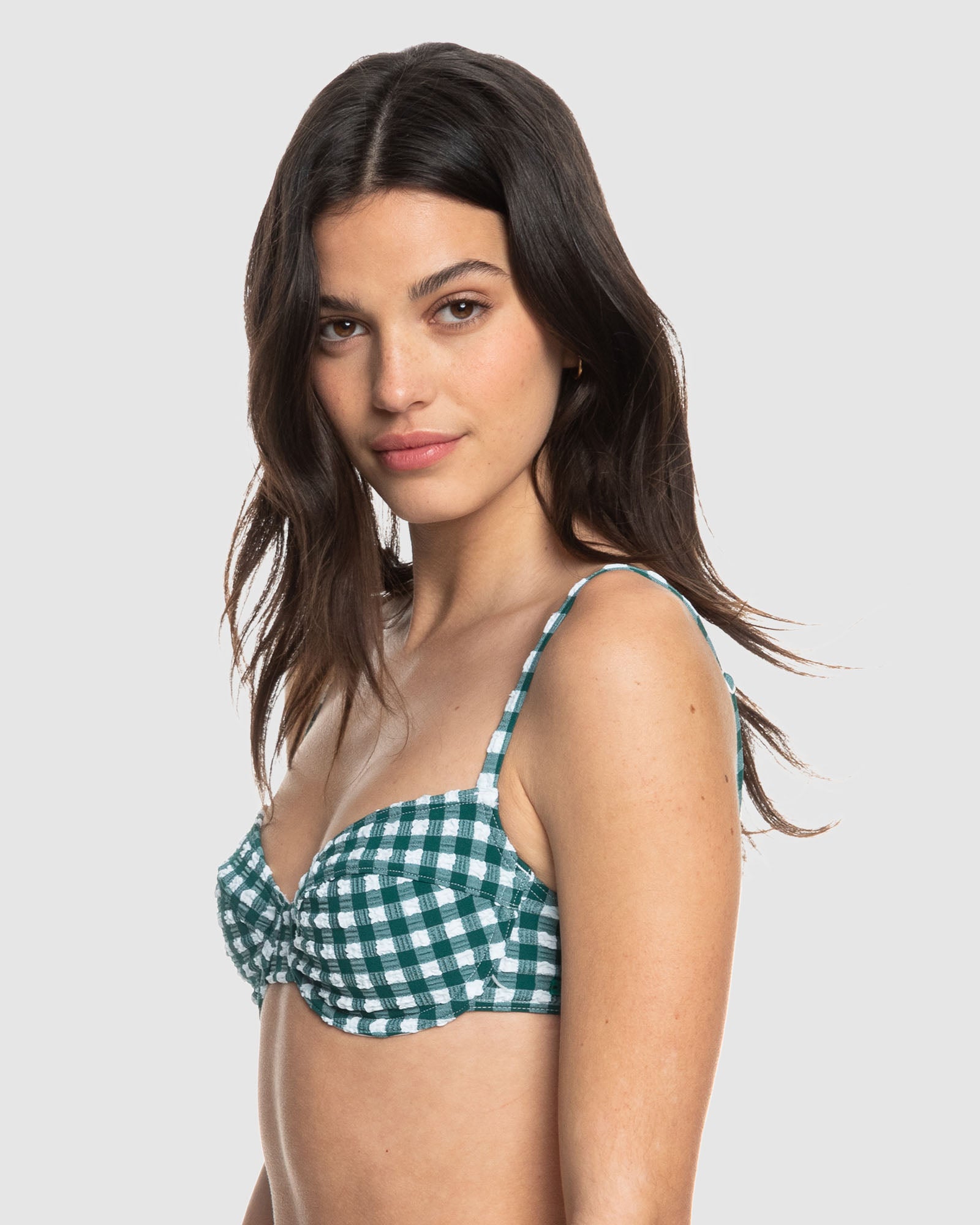 ROXY Womens The Plaid Pulse Uw Bra Bikini Top