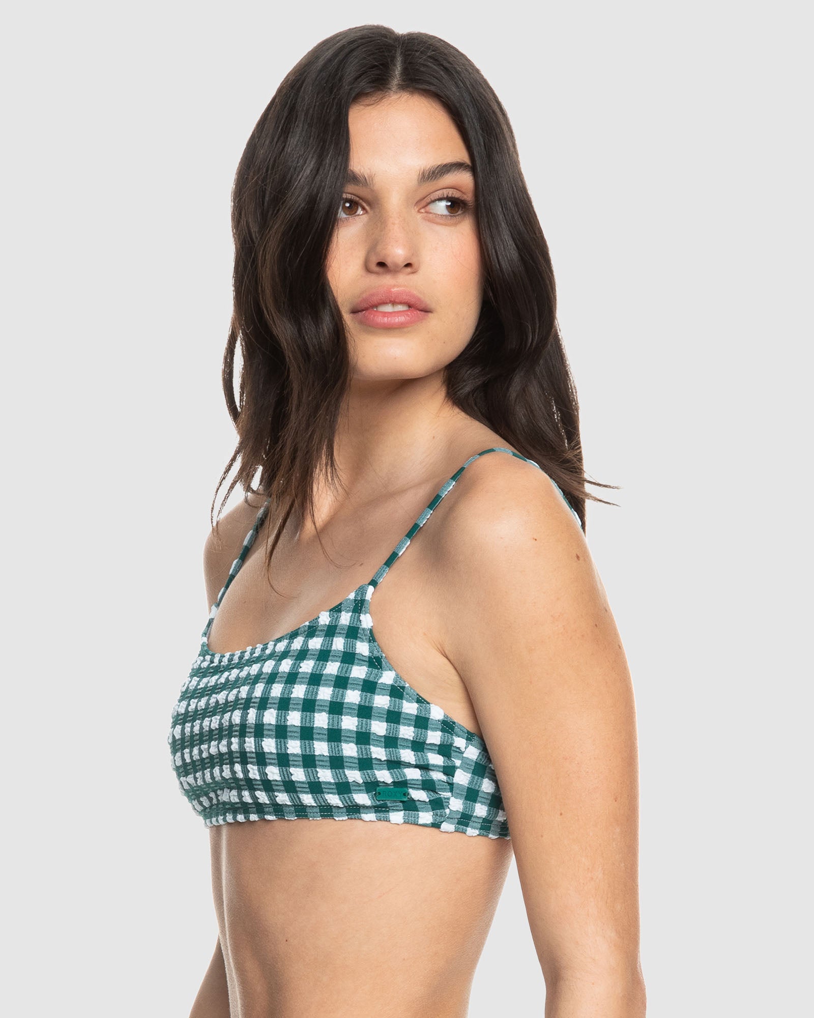 ROXY Womens The Plaid Pulse Bralette Bikini Top