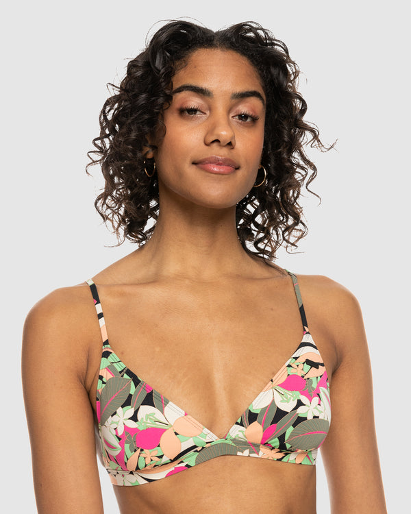 Womens Printed Beach Classics Tri Bikini Top