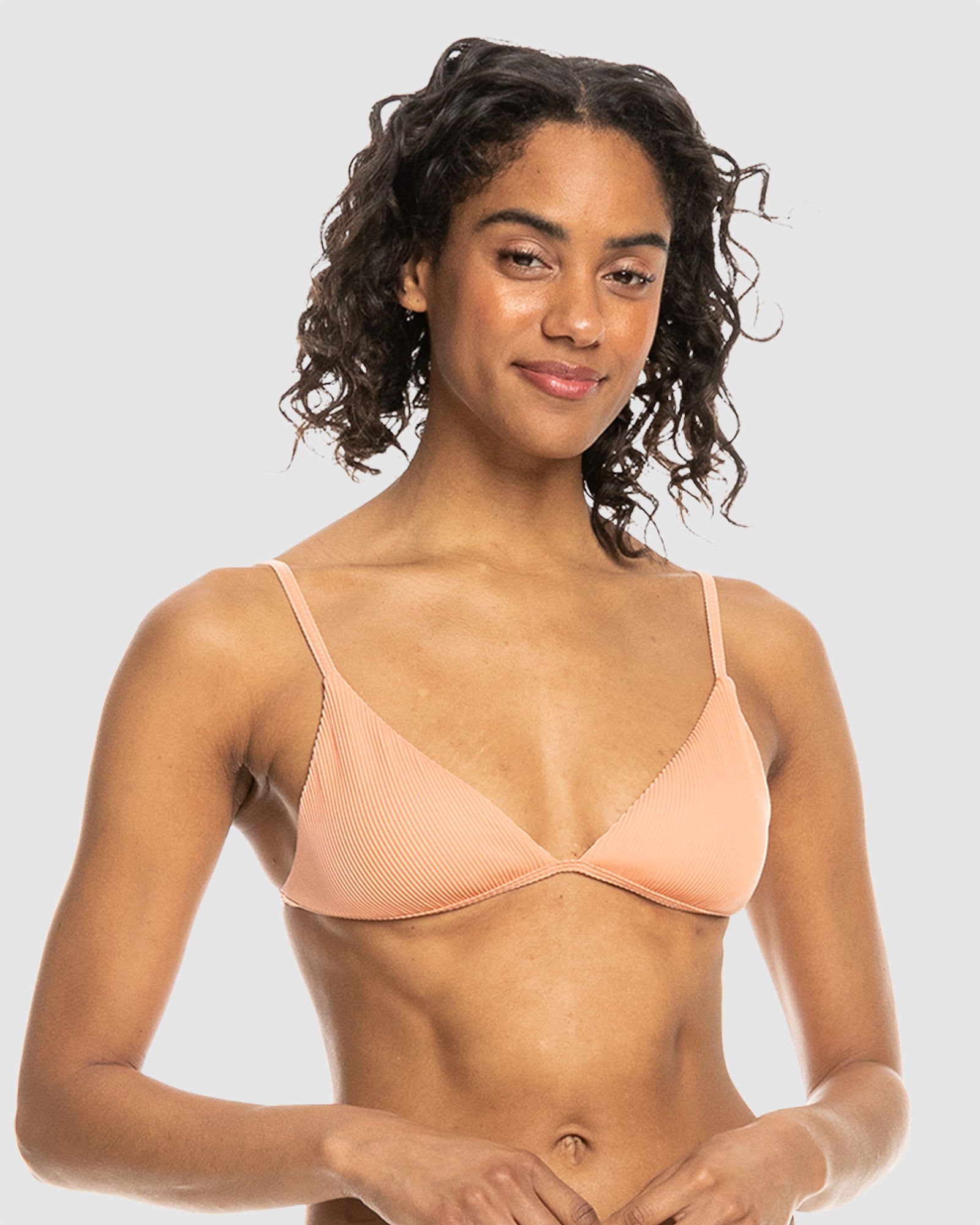 ROXY Womens Rib Love The Quiver Tri Bikini Top