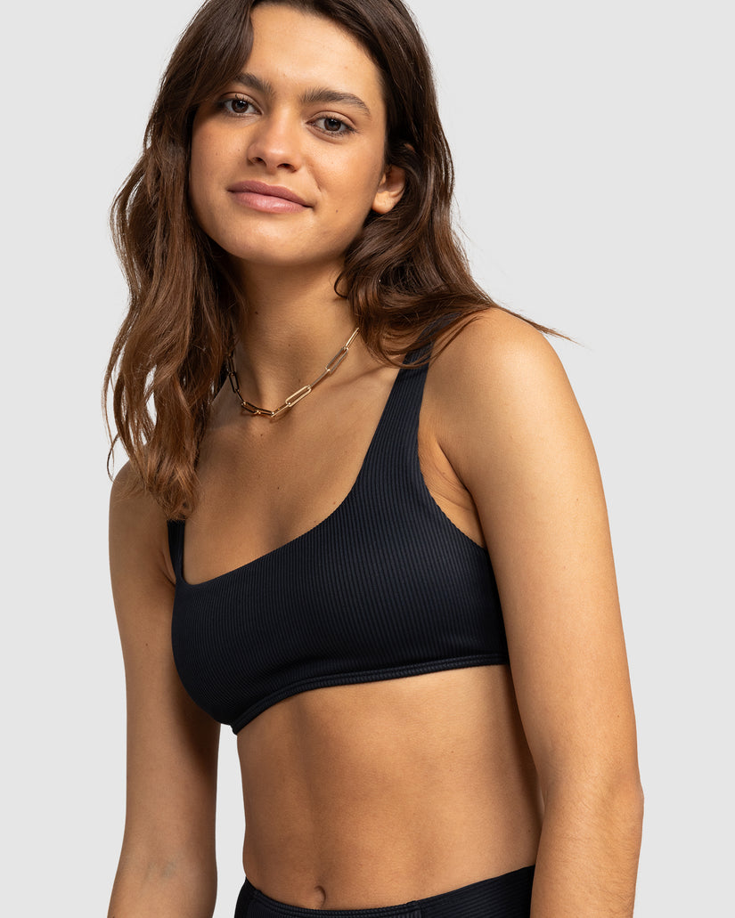 Womens Rib Roxy Love The Glassy Bikini Top