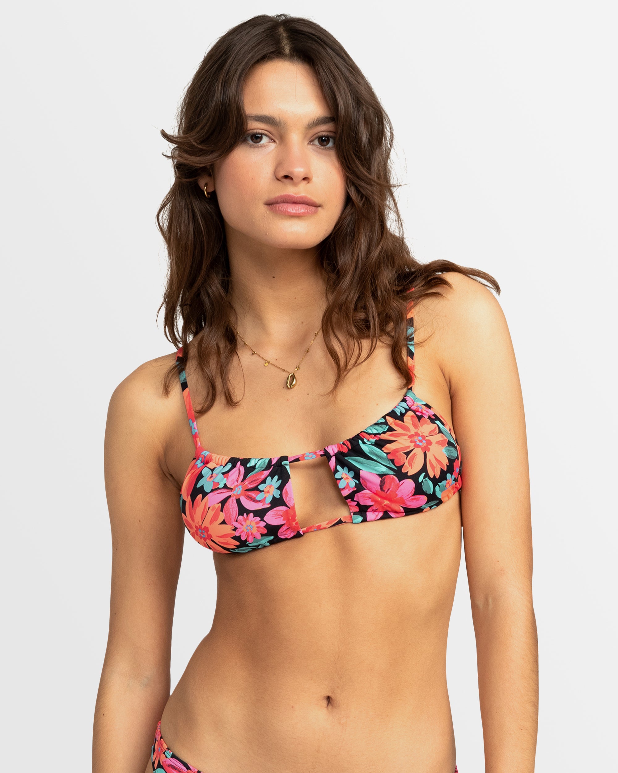 ROXY Womens Printed Beach Classics Bralette Bikini Top