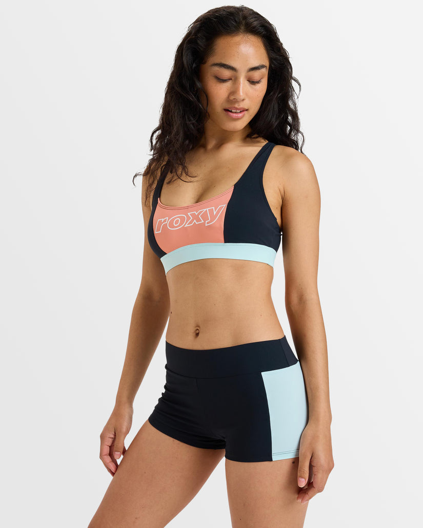 Womens Roxy Active Coloblock Bikini Top