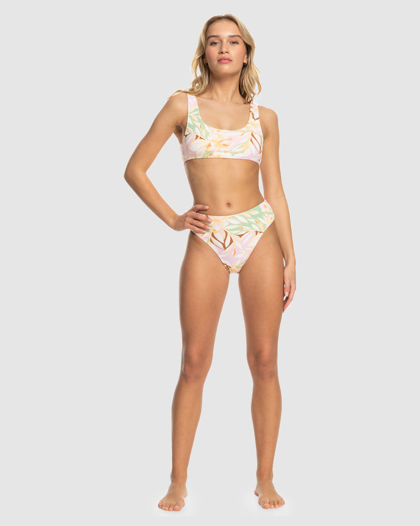 Womens Meadow Flowers Midwaist Mod Bikini Bottom