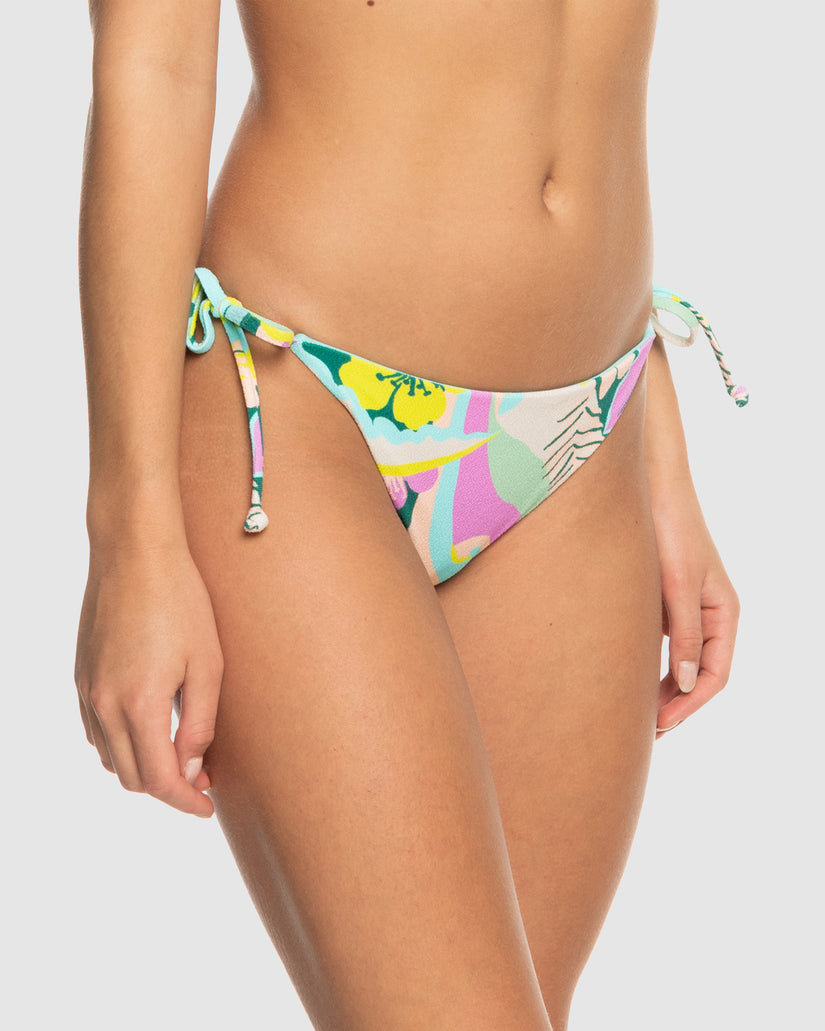 Womens Rave Wave Cheeky Tie Side Bikini Bottom