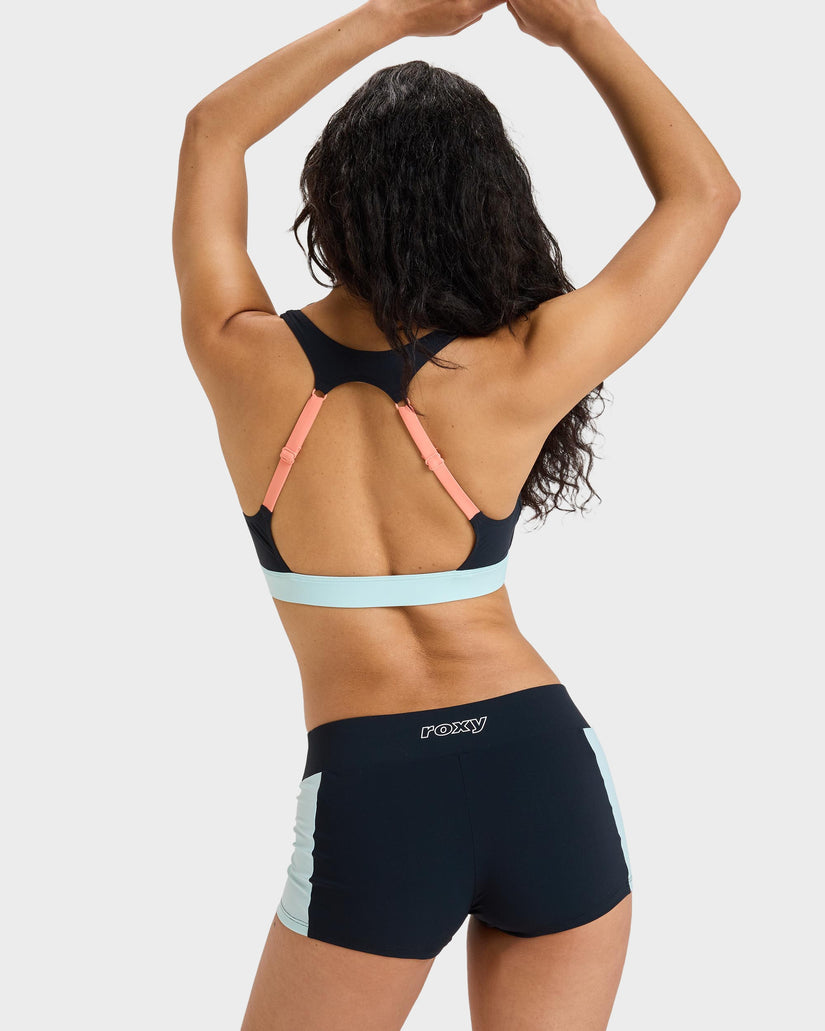 Womens Roxy Active Colorblock Shorty Bikini Bottom