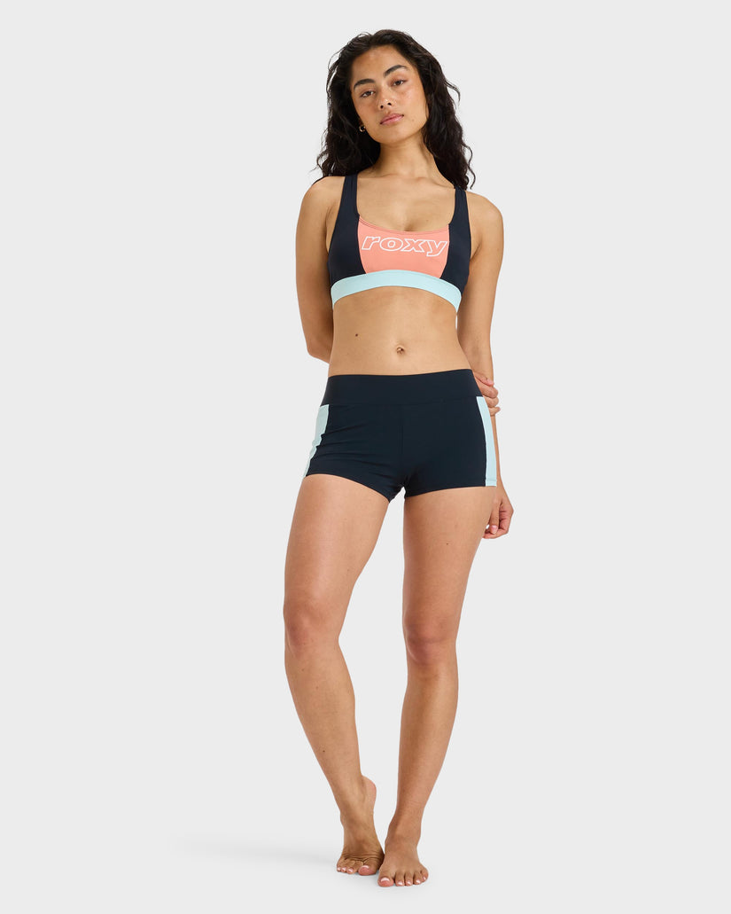 Womens Roxy Active Colorblock Shorty Bikini Bottom