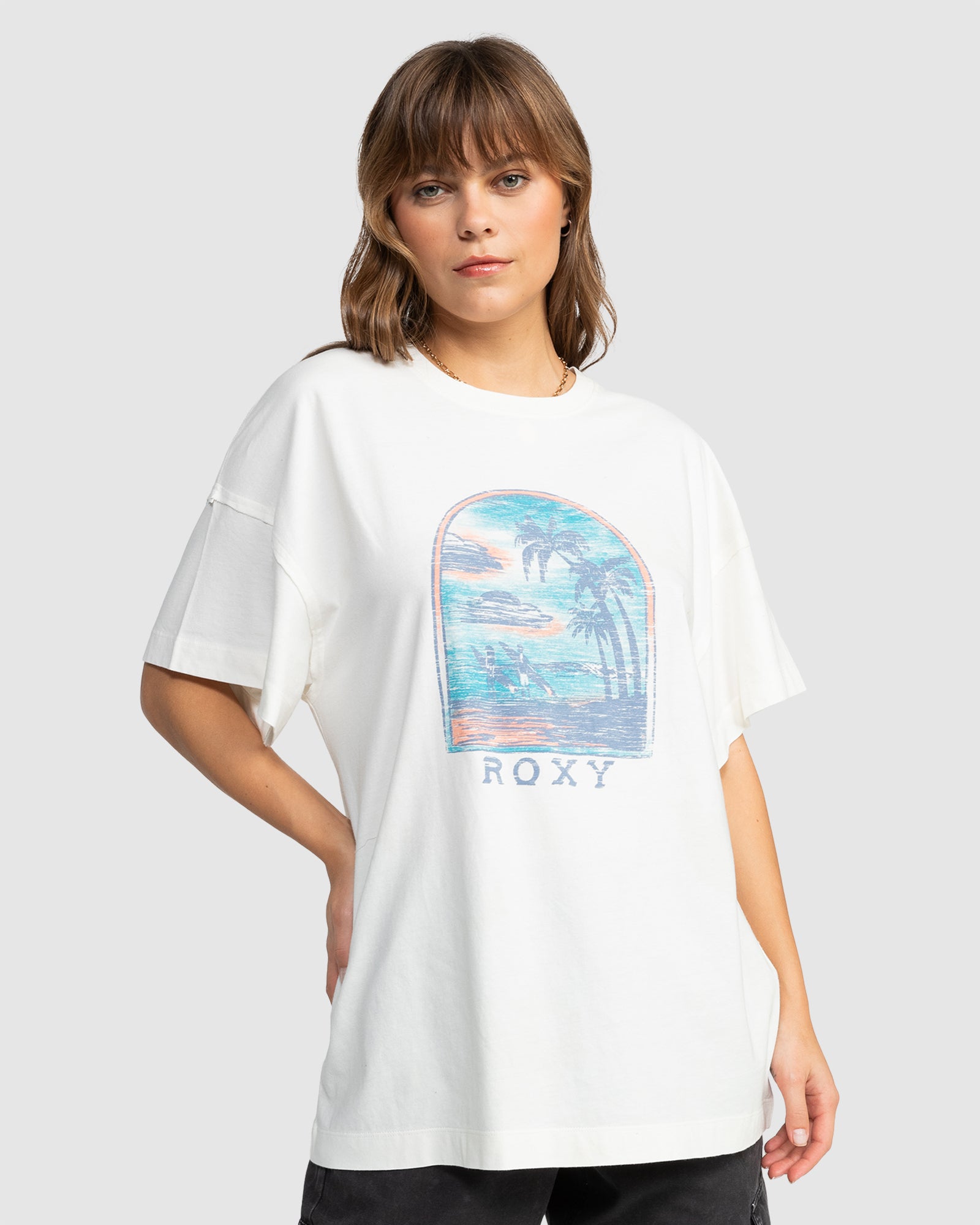 ROXY Womens Sweeter Sun B Oversized Short Sleeve T-Shirt